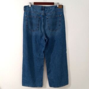 American Eagle Skater Jean 36x29 14S Wide Leg Medium Wash Denim Jeans Short